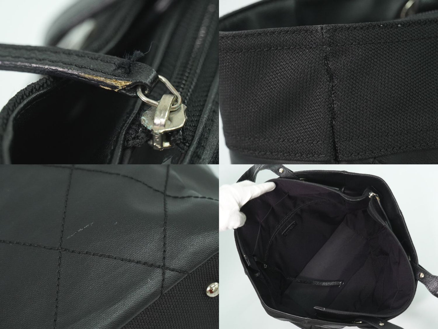 CHANEL パリビアリッツ MM トートバッグ ブラック