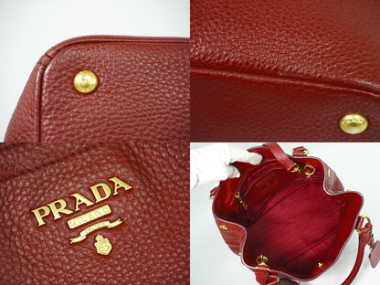 PRADA 2WAY ショルダーバッグ ボルドー