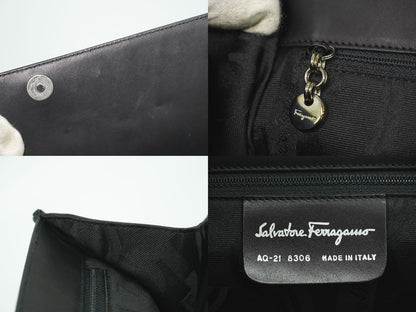 Salvatore Ferragamo ガンチーニ ショルダーバッグ ブラック