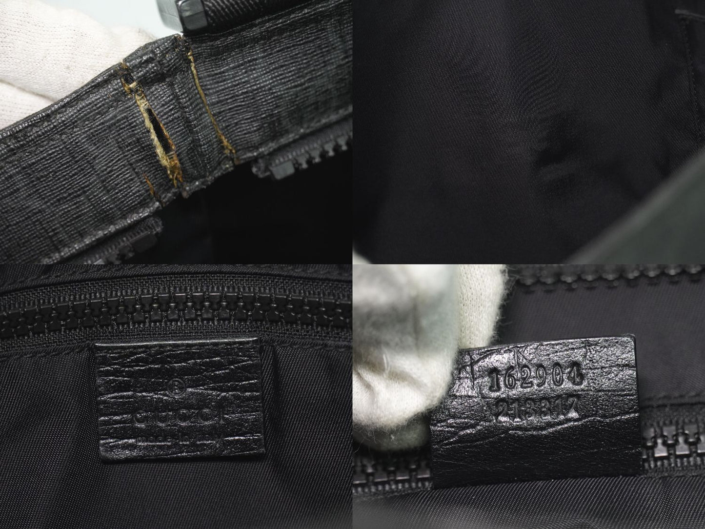GUCCI GGスプリーム ショルダーバッグ ブラック 162904