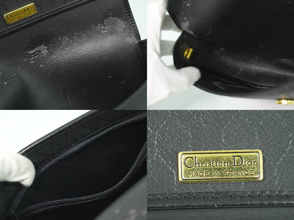 Christian Dior ハニカム柄 ショルダーバッグ ブラック