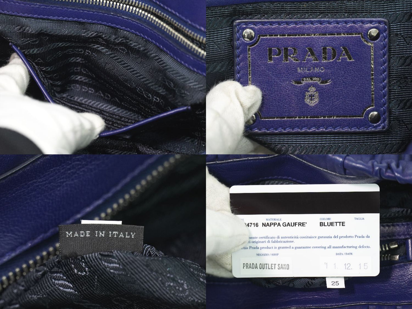 PRADA ショルダーバッグ ネイビー BR4716