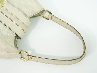 GUCCI グッチシマ レザー ショルダーバッグ ホワイト 233608