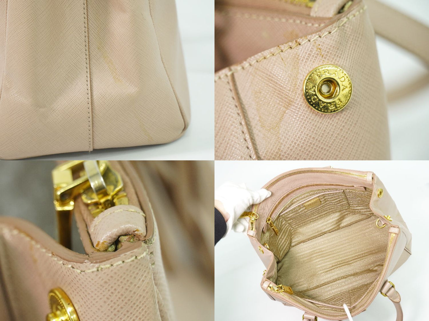 PRADA ガレリア 2WAY ショルダーバッグ ピンク BN2274