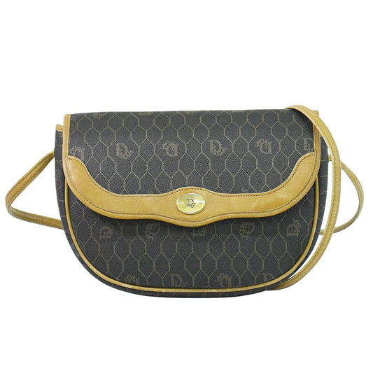 Christian Dior ハニカム柄 ショルダーバッグ ブラック