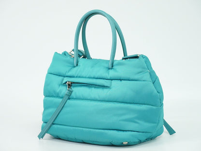 PRADA ボンバー 2WAY ショルダーバッグ ターコイズブルー