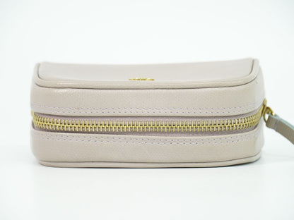 CHANEL ココボタン ポーチ グレージュ