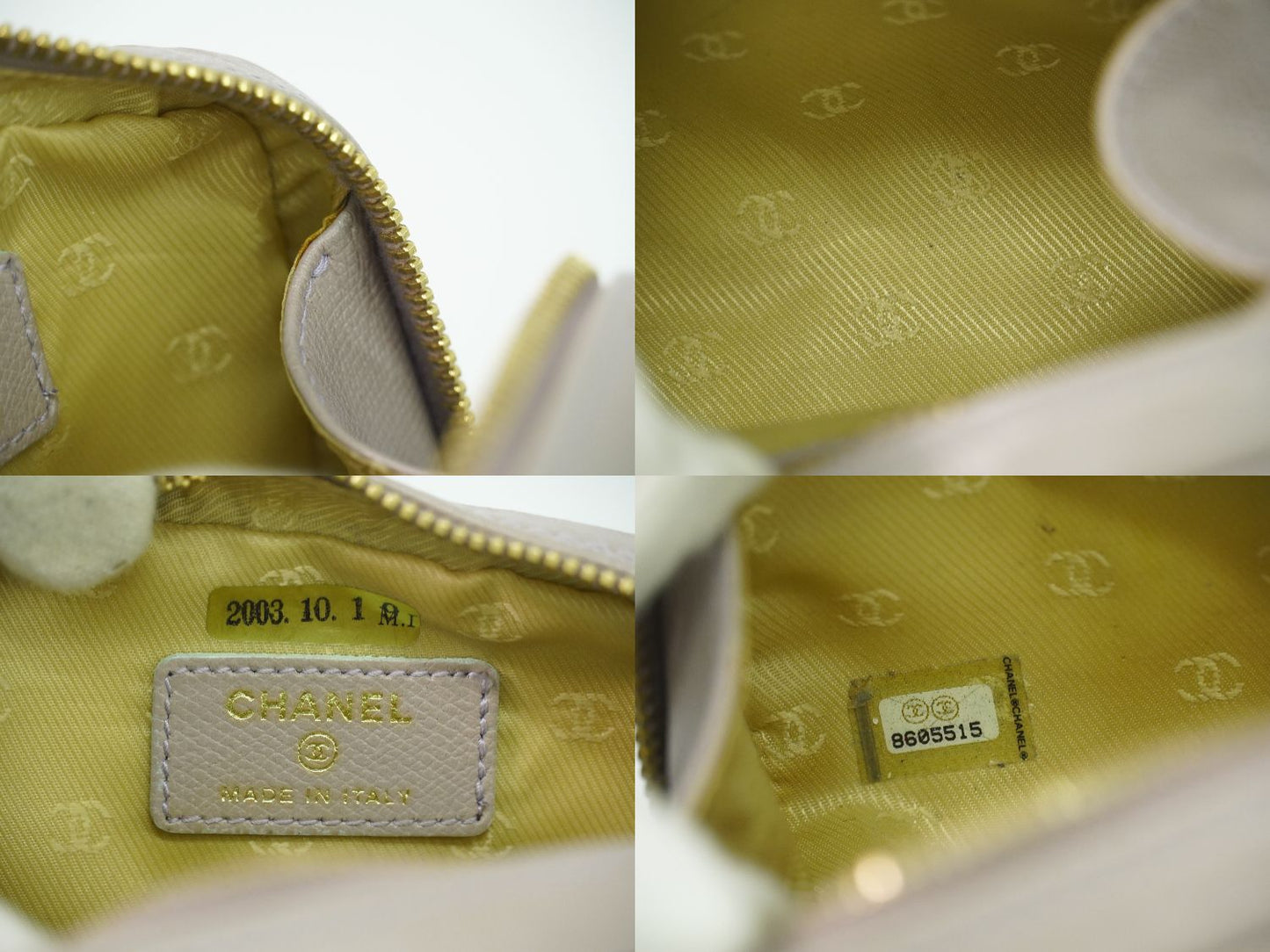 CHANEL ココボタン ポーチ グレージュ