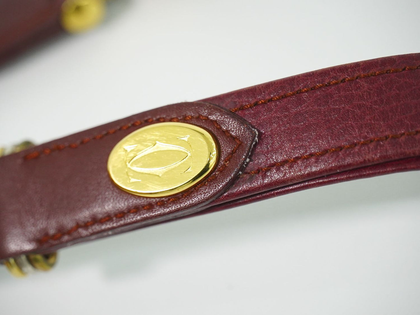 Cartier マストライン ショルダーバッグ ボルドー