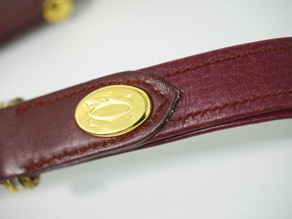 Cartier マストライン ショルダーバッグ ボルドー