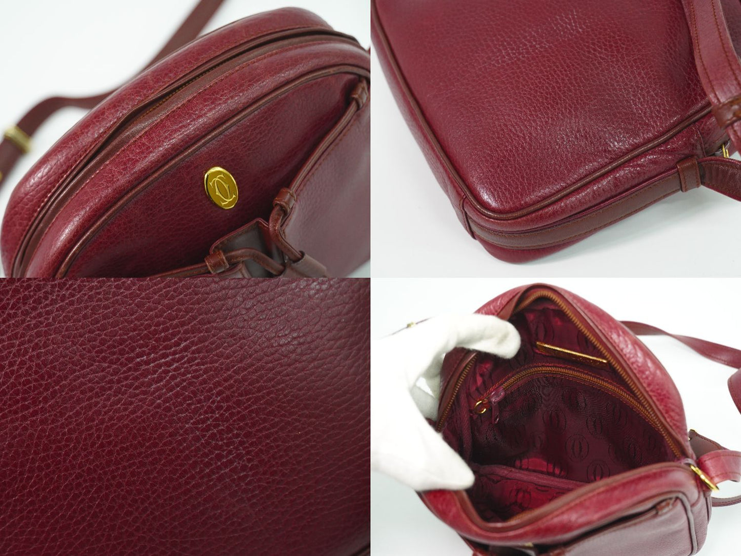 Cartier マストライン ショルダーバッグ ボルドー