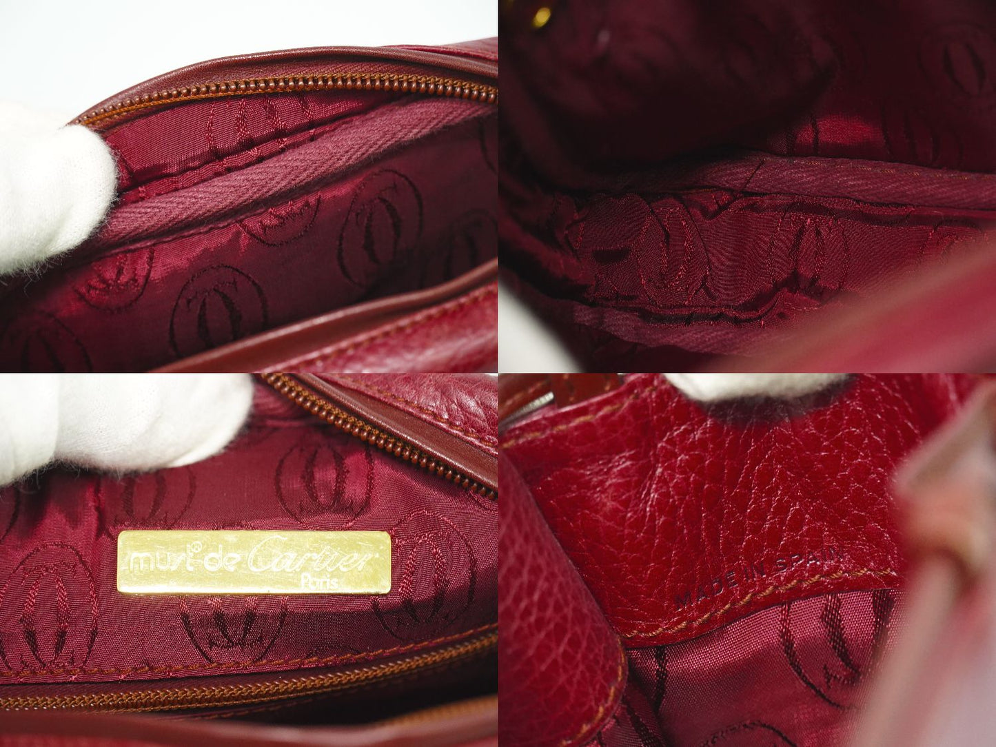 Cartier マストライン ショルダーバッグ ボルドー