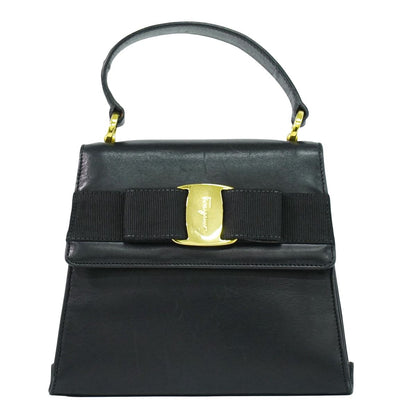 Salvatore Ferragamo ヴァラ リボン ハンドバッグ ブラック