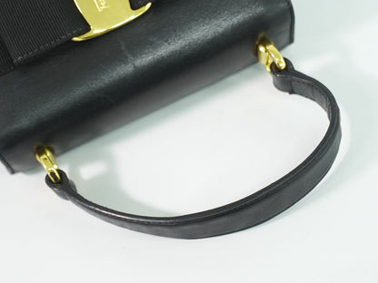 Salvatore Ferragamo ヴァラ リボン ハンドバッグ ブラック
