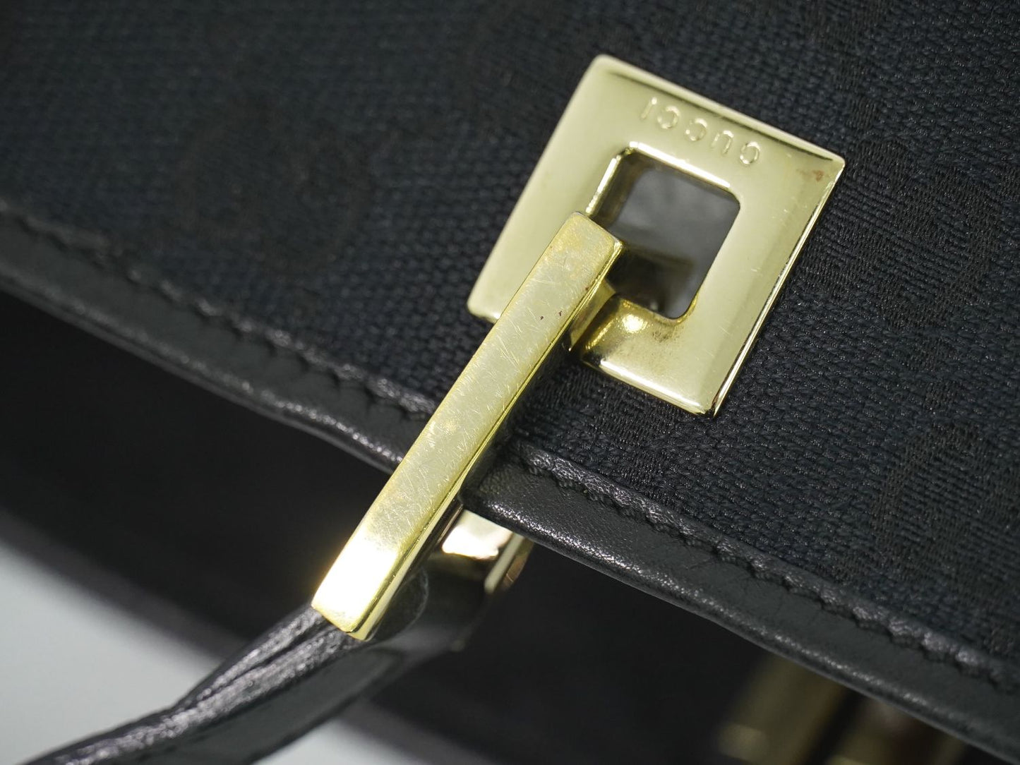 GUCCI GGキャンバス トートバッグ ブラック 002.1099