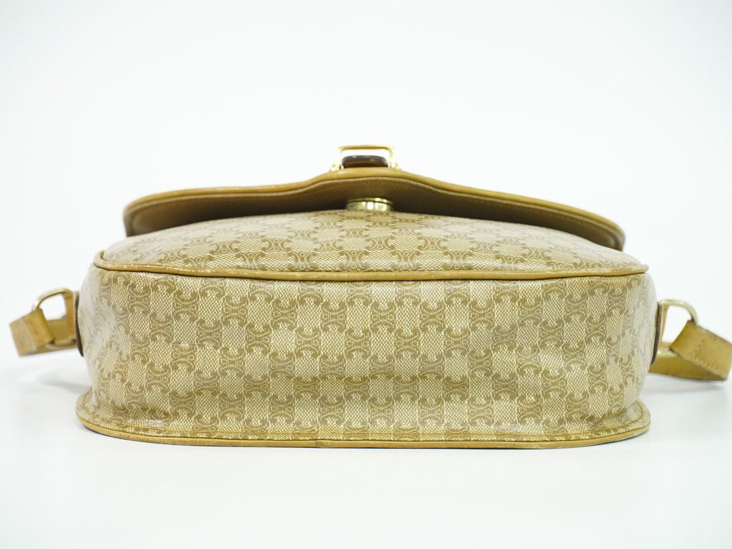 CELINE マカダム ショルダーバッグ ベージュ