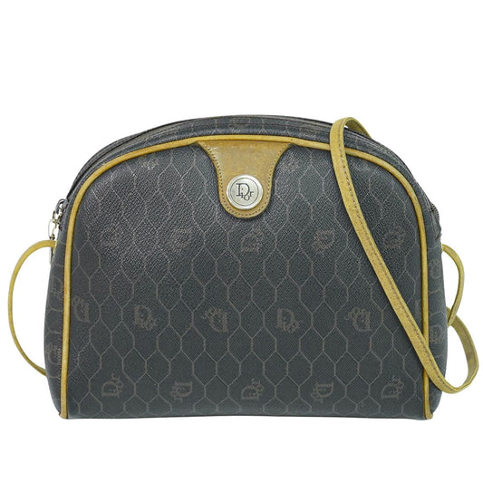 Christian Dior ハニカム柄 ショルダーバッグ ブラック