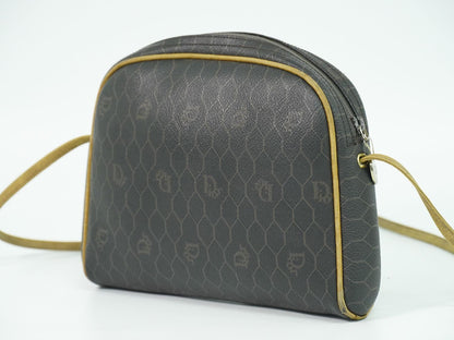 Christian Dior ハニカム柄 ショルダーバッグ ブラック