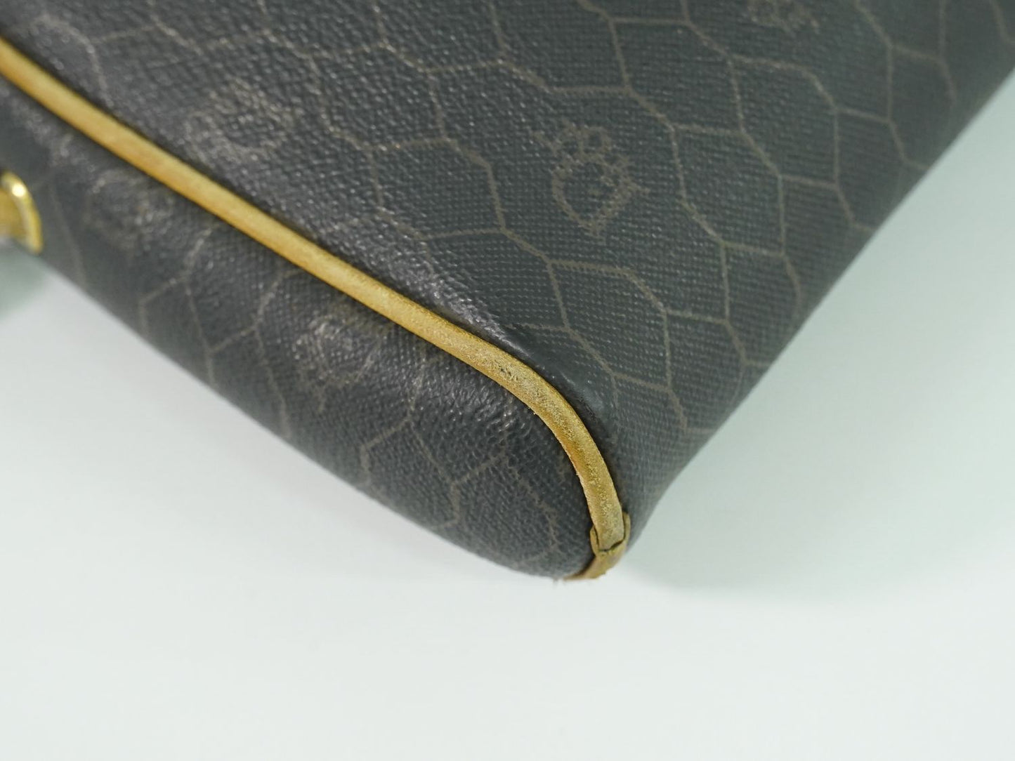 Christian Dior ハニカム柄 ショルダーバッグ ブラック