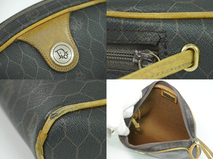 Christian Dior ハニカム柄 ショルダーバッグ ブラック