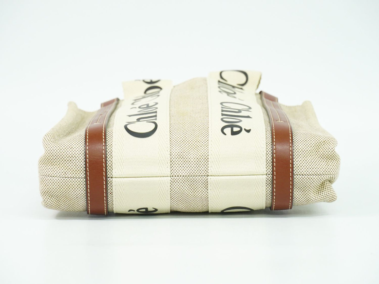 Chloe ウッディ スモール トートバッグ ベージュ ブラウン