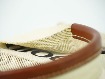 Chloe ウッディ スモール トートバッグ ベージュ ブラウン