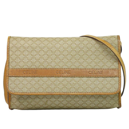 CELINE マカダム 2WAY ショルダーバッグ ベージュ
