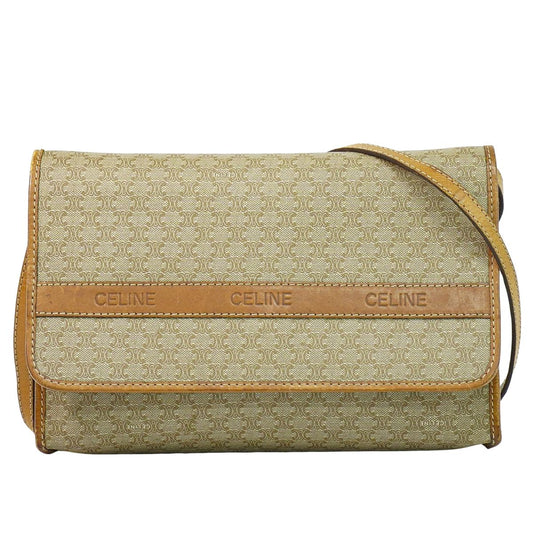 CELINE マカダム 2WAY ショルダーバッグ ベージュ