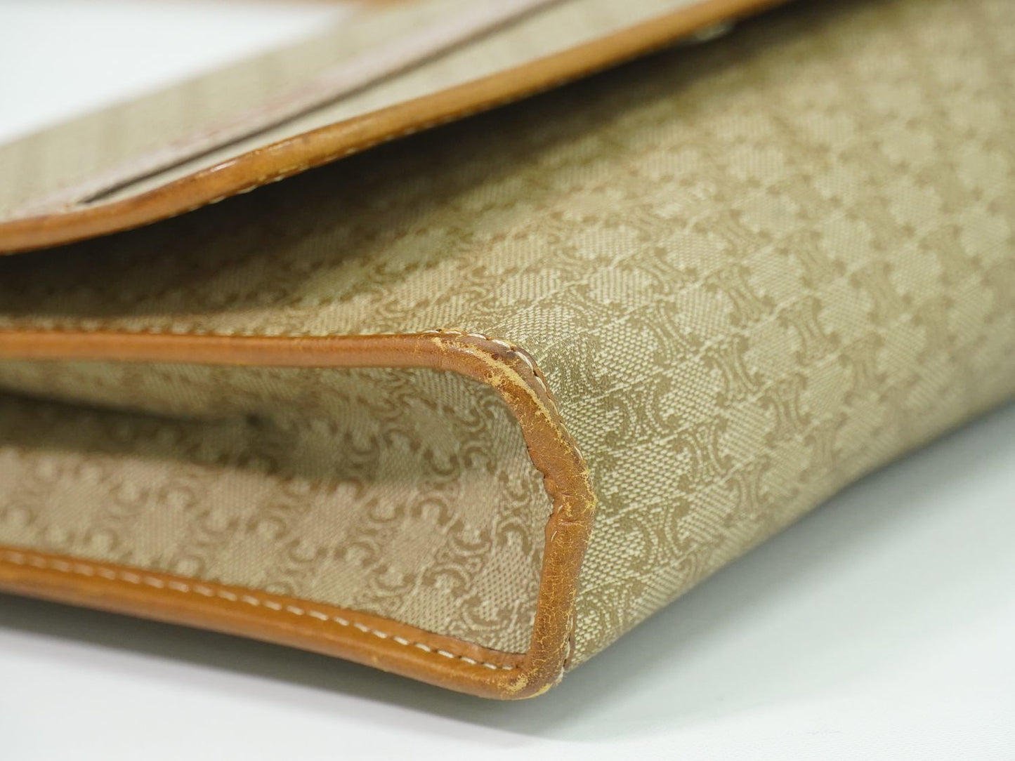 CELINE マカダム 2WAY ショルダーバッグ ベージュ