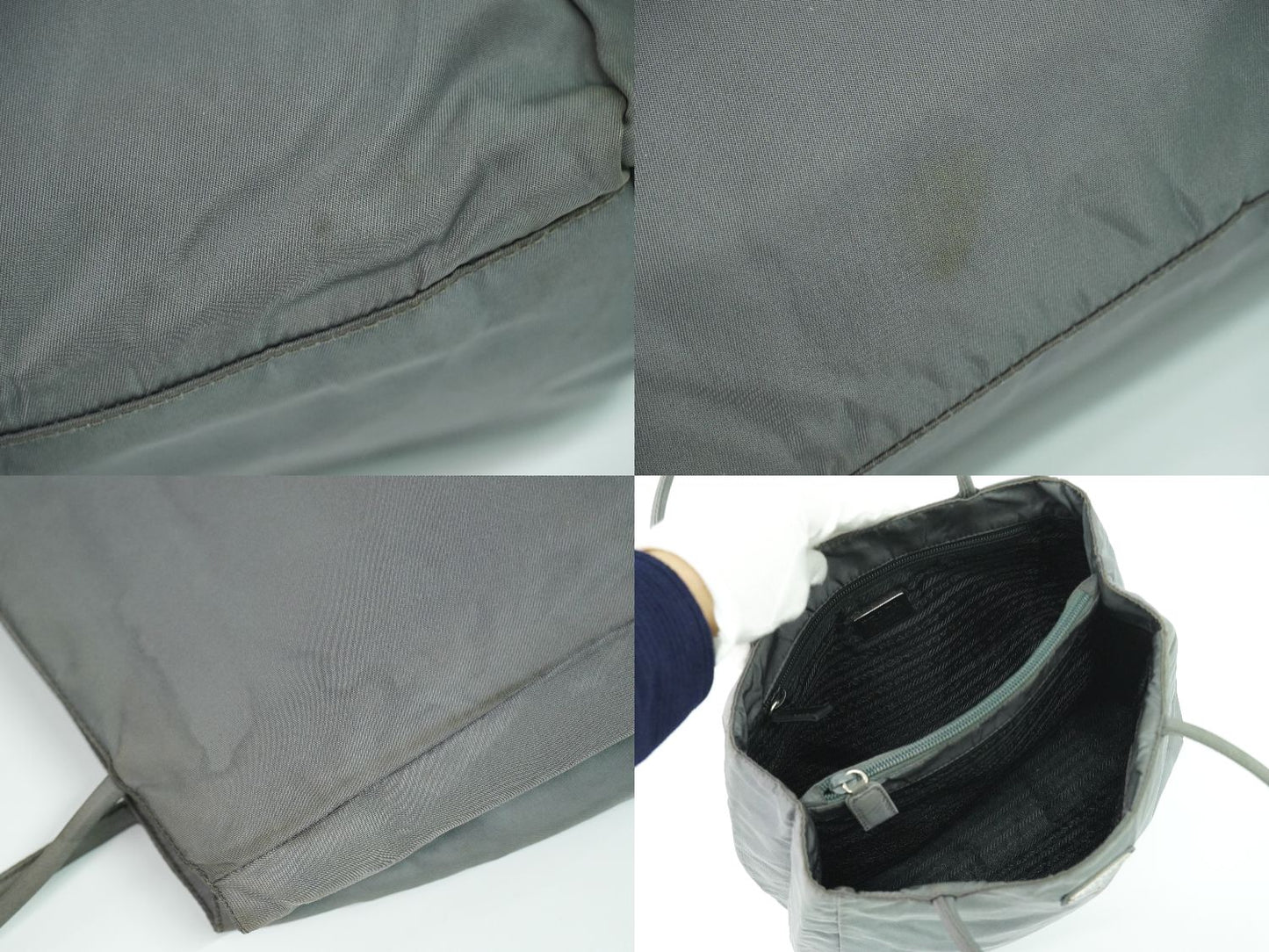 PRADA テスート トートバッグ グレー系 B3864