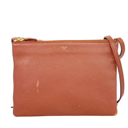 CELINE トリオ スモール ショルダーバッグ レッド系