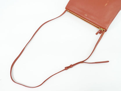 CELINE トリオ スモール ショルダーバッグ レッド系