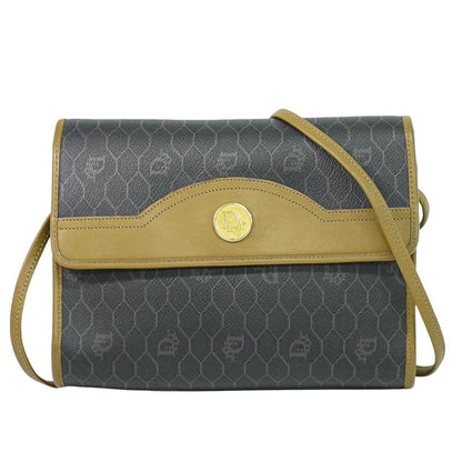 Christian Dior ハニカム柄 ショルダーバッグ ブラック