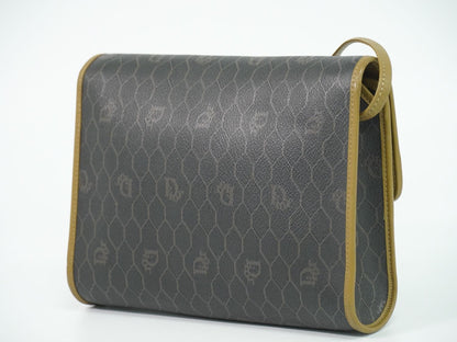 Christian Dior ハニカム柄 ショルダーバッグ ブラック