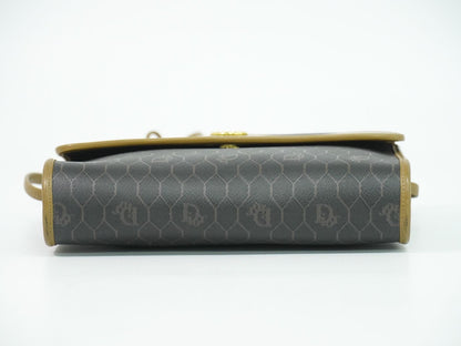 Christian Dior ハニカム柄 ショルダーバッグ ブラック