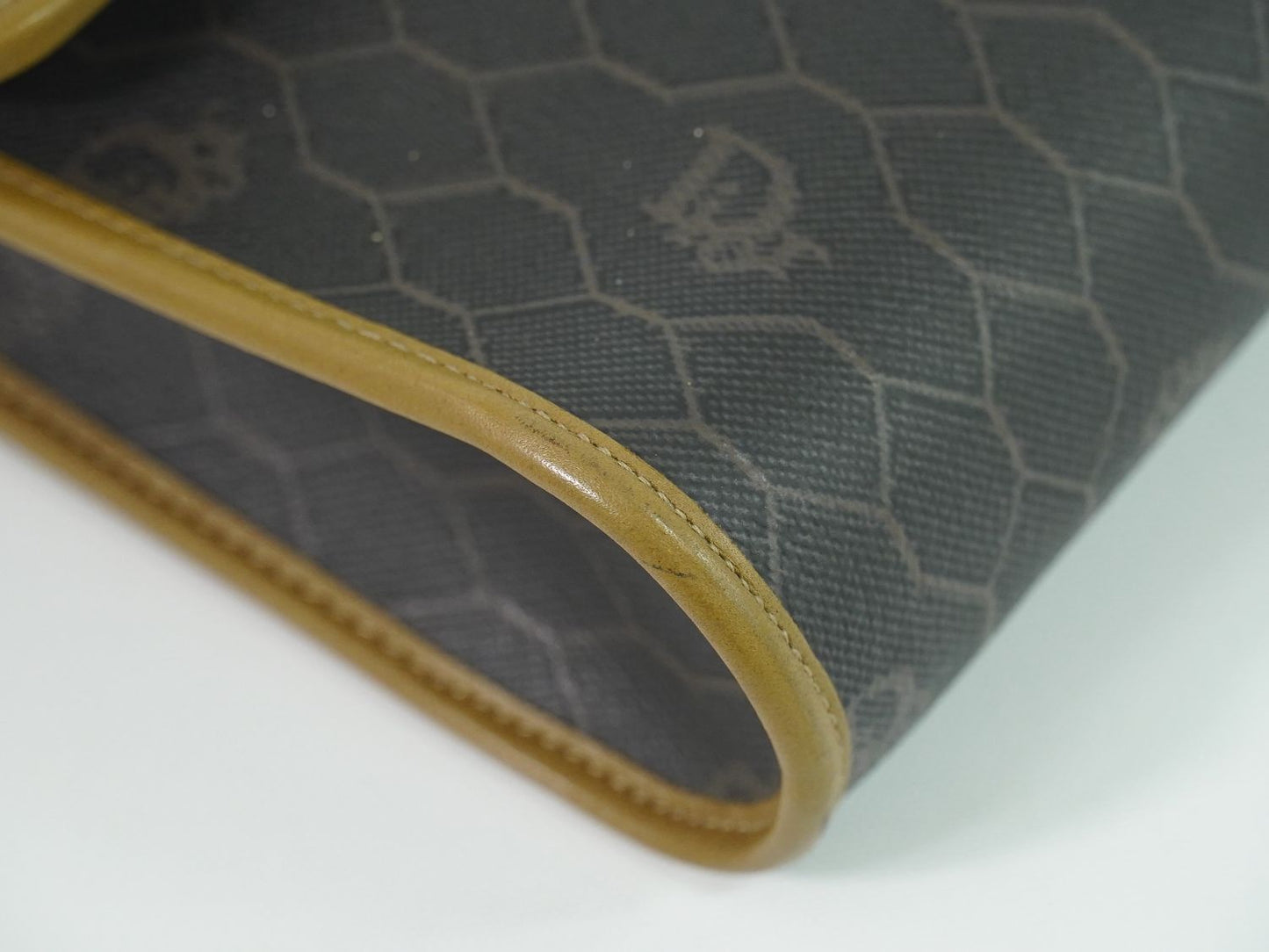 Christian Dior ハニカム柄 ショルダーバッグ ブラック