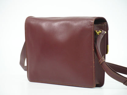 Cartier マストライン ショルダーバッグ ボルドー