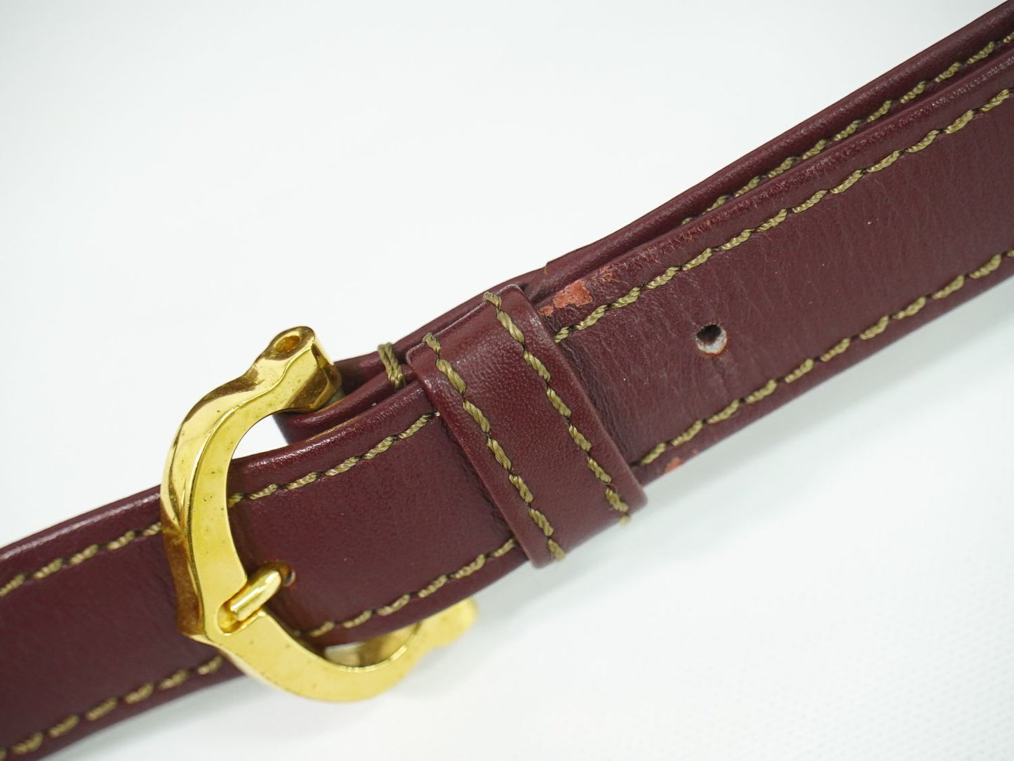 Cartier マストライン ショルダーバッグ ボルドー