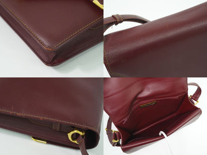 Cartier マストライン ショルダーバッグ ボルドー