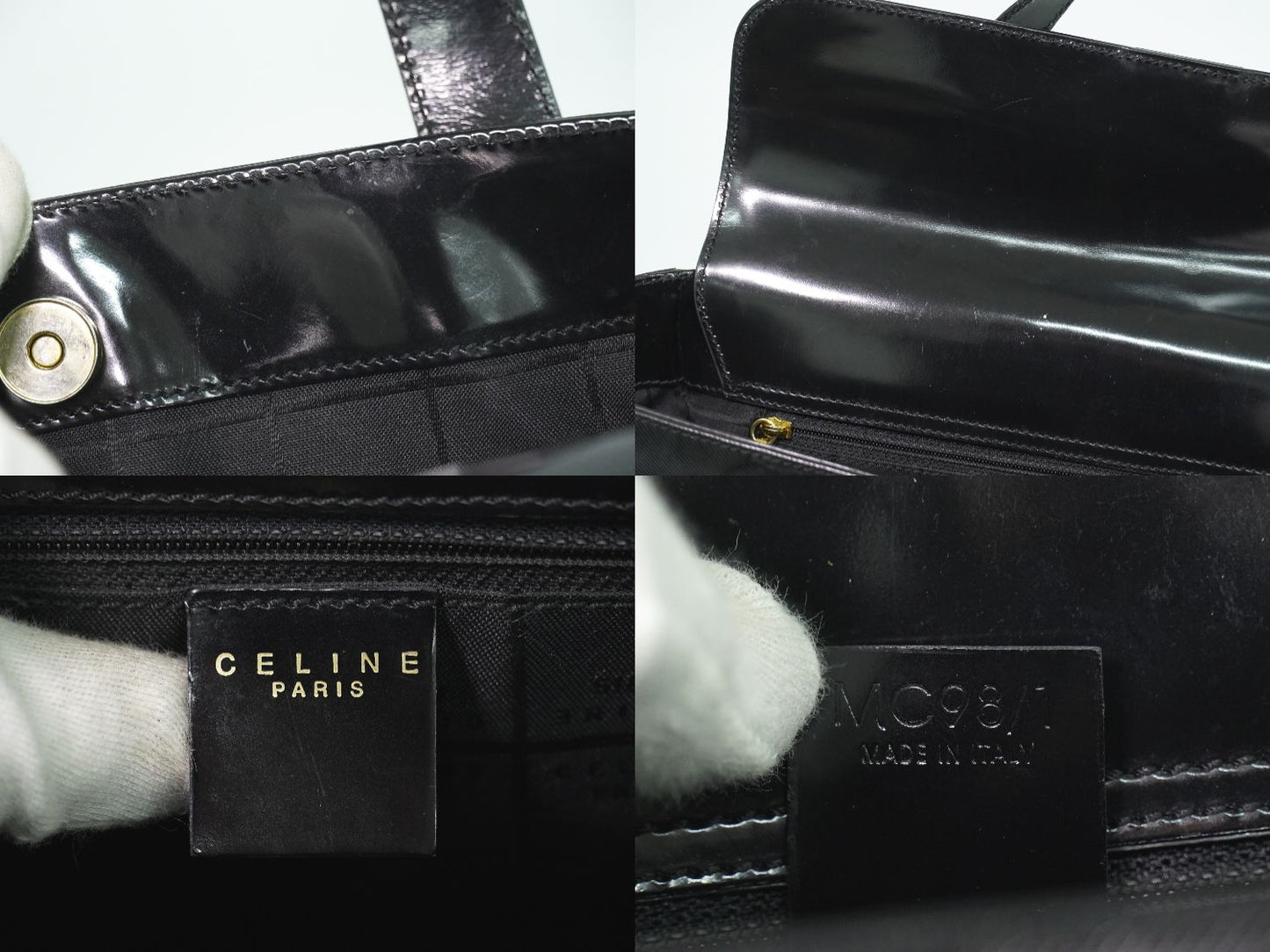 CELINE ロゴ トートバッグ ブラック