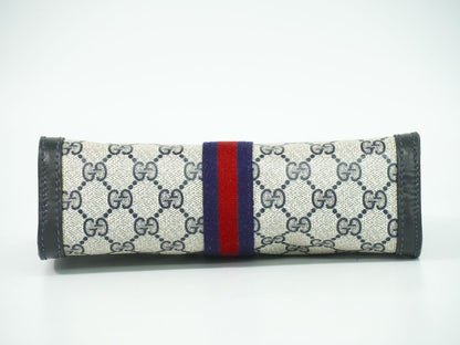 GUCCI PARFUMS シェリーライン GGスプリーム クラッチバッグ ベージュ ネイビー