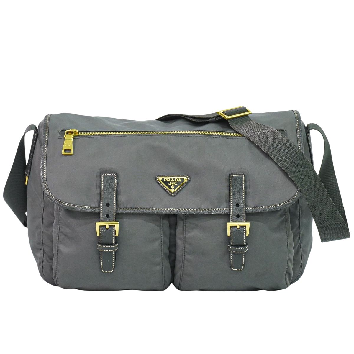PRADA メッセンジャーバッグ グレー
