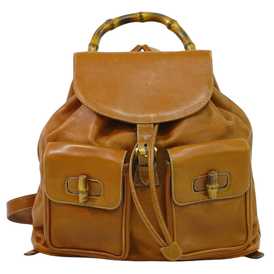 GUCCI バンブー リュックサック ブラウン