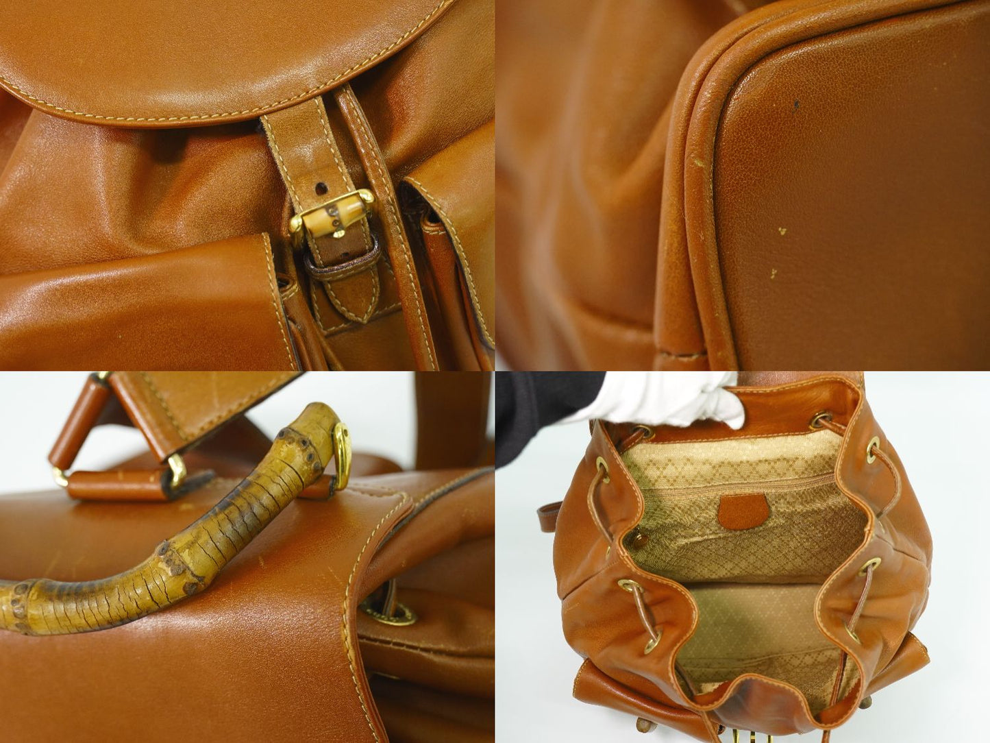 GUCCI バンブー リュックサック ブラウン
