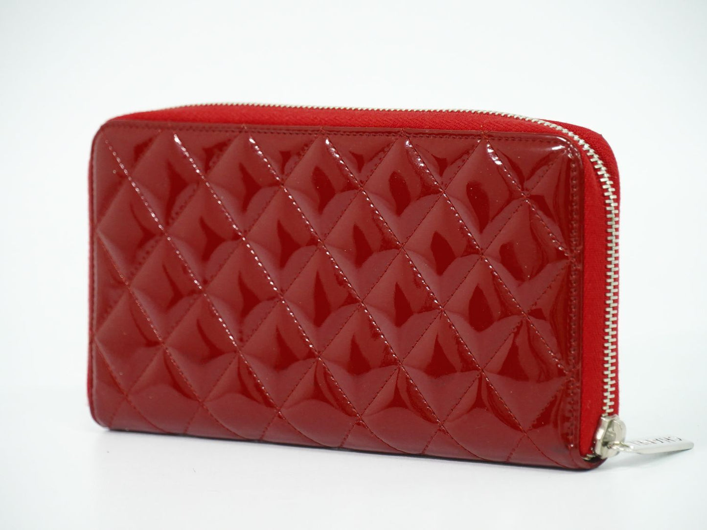 CHANEL ココマーク マトラッセ 長財布 レッド