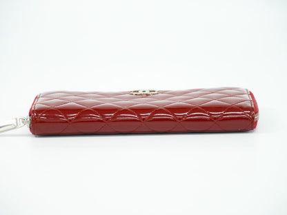 CHANEL ココマーク マトラッセ 長財布 レッド