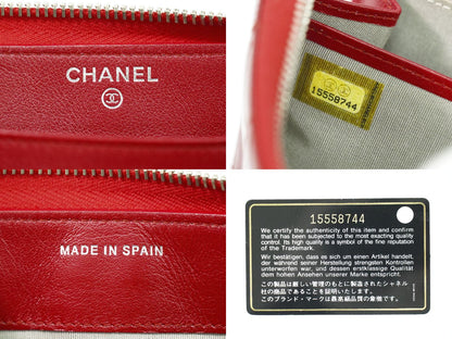 CHANEL ココマーク マトラッセ 長財布 レッド
