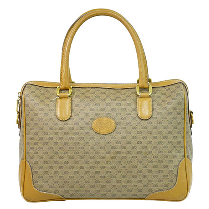 GUCCI オールドグッチ マイクロGG ミニ ボストンバッグ ブラウン