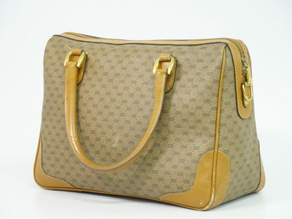 GUCCI オールドグッチ マイクロGG ミニ ボストンバッグ ブラウン