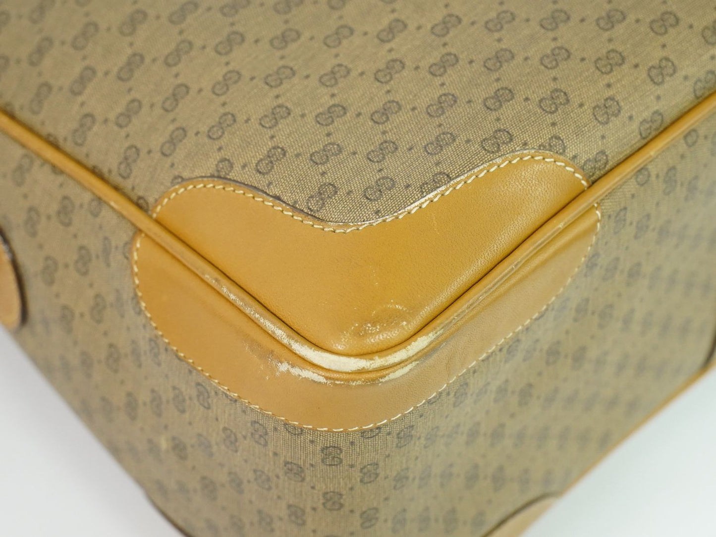 GUCCI オールドグッチ マイクロGG ミニ ボストンバッグ ブラウン